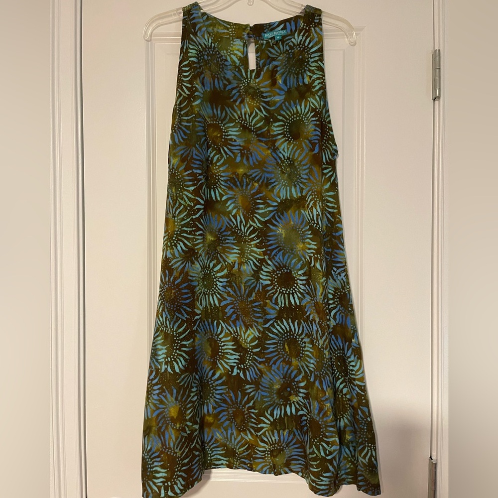 Bali Batiks Sleeveless Floral Sundress, size M